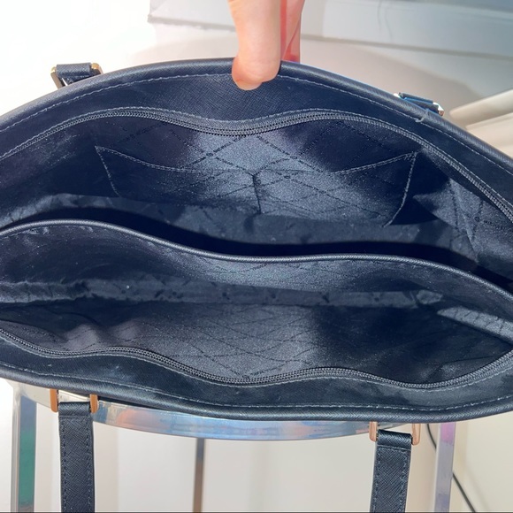 Michael Kors• Black Leather•Sady Shoulder Bag•Large Tote - Picture 9 of 10